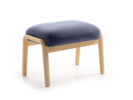 Hocker Ketil, Wollstoff Elverum Torfblau (82), Esche