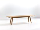 Holzbank Mirato ohne Rückenlehne, Eiche, L 180 x T 46 x H 48 cm