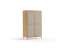  Kleiderschrank Tenso 2-türig, Wollstoff Tano Natur, Eiche