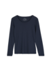Langarmshirt aus Bio-Baumwolle, mitternachtsblau