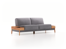 2er-Sofa Alani, B 252 x T94 cm, Sitzhöhe in cm 44, mit Bezug Wollstoff Kaland Kiesel (68), Eiche