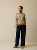 Pullover aus Bio-Baumwolle, camel/grau melange ringel