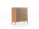 Vitrine Tenso, H= 106.4, Türfüllung Wollstoff Elverum Haselnuss (74), Buche