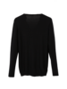 Pullover V-Ausschnitt Schwarz Rückansicht