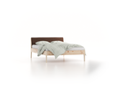 Bett Almeno mit Kopfhaupt inkl. abnehmbare Housse, 140 x 200 cm, Wollstoff Stavang Torf (64), Zirbe