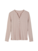 Schlafshirt-Langarm, ringel rose/rouge