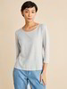 Shirt 3/4 Arm, ringel graublau/weiss