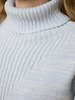 Pullover aus Bio-Baumwolle und Wolle, eisblau mouline