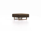 Hocker Sereno, B96xT96cm, Sitzhöhe 43 cm, Kufenfuß Eiche, Wollstoff Kaland Torf