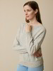 Pullover aus Alpakawolle, grau melange