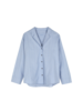 Schlafshirt, hellblau fischgrat