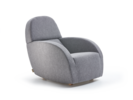 Lounge Chair Sediamo mit Bezug Wollstoff Elverum Mocca