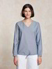 Bluse-3/4 Arm, oxford blau