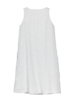 Kleid- A-Linie, streifen plissiert weiss