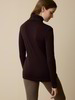 Rollkragenshirt aus Bio Wolle, aubergine