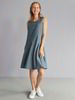 Kleid-godets, denim chambray