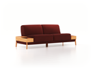2er-Sofa Alani, B 252 x T94 cm, Sitzhöhe in cm 44, mit Bezug Wollstoff Kaland Ziegel (72), Buche