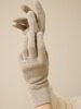 Handschuhe aus Alpakawolle, natur melange