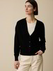 Strickjacke aus Bio-Wolle, schwarz