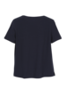 Yoga-T-Shirt-Schriftzug, dunkelblau