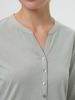 Schlafshirt aus Bio-Baumwolle, salbei/weiss