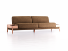 Sofa Alani, B252xT94xH82 cm, Sitzhöhe 44 cm, Buche, mit Bezug Wollstoff Stavang Haselnuss