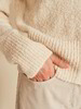 Strickjacke-Flausch, offwhite