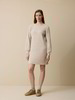 Strickkleid aus Bio-Baumwolle und Wolle, sand melange