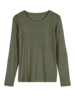 Langarmshirt aus Bio Wolle, kleeblatt