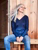 Pullover, degrade blau