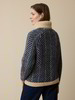 Pullover aus Alpakawolle und Bio-Baumwolle, strick fischgrat blau/weiß