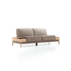 2er-Sofa Alani, B 212 x T 94 cm, Sitzhöhe in cm 44, mit Bezug Wollstoff Tano Natur (79), Eiche