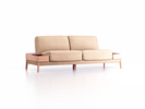 Sofa Alani, B212xT94xH82 cm, Sitzhöhe 44 cm, Buche, mit Bezug Wollstoff Kaland Haselnuss