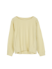 Sweatshirt aus Bio-Baumwolle, pastellgelb