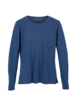 Pullover Rundhals, stahlblau, Vorderseite