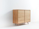 Highboard Tesoro 2-türig, Eiche