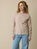 Langarmshirt aus Bio-Baumwolle, camelie/taupe ringel