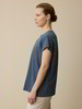 Schlafshirt, blau/natur melange ringel