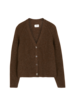 Strickjacke aus Alpakawolle, mokka