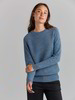 Pullover-Fledermaus, topas blau melange