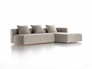 Lounge-Sofa Sereno mit Schlaffunktion inkl. 3 Kissen (70x55 cm), B 320,5 x T 180 cm, Bodennah, Liegeteil rechts, Buche, mit Bezug Woll/Hanfstoff Tanaro (10)
