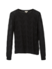 Pullover-Ajourstrick, schwarz