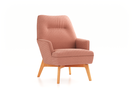 Fauteuil Coppa mit Bezug, Wollstoff Elverum Ziegel (85), Buche