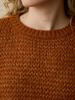 Pullover aus Alpakawolle und Bio-Baumwolle, herbstlaub