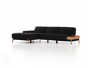 Lounge-Sofa Alani, B 300 x T 179 cm, Liegeteil links, Sitzhöhe in cm 44, mit Bezug Wollstoff Stavang Schiefer (60), Eiche