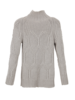 Pullover mit Zopfmuster Silber Rückansicht