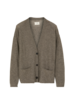 Strickjacke aus Yakwolle, hasel melange