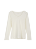 Langarmshirt aus Leinen, weiss