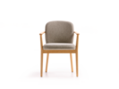 Stuhl Kilian, mit Armlehne, Wollstoff Tano Natur, Buche