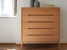 Highboard Tenso, 5 Laden, Buche